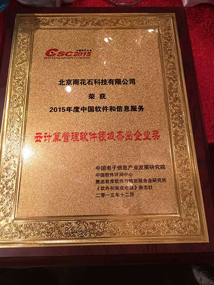 雨花石科技斩获“2015中国软件大会”奖项